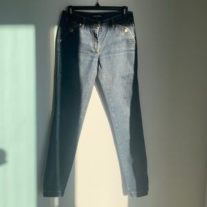Dolce & Gabbana Gold Zippers Straight Denim Jeans IT40